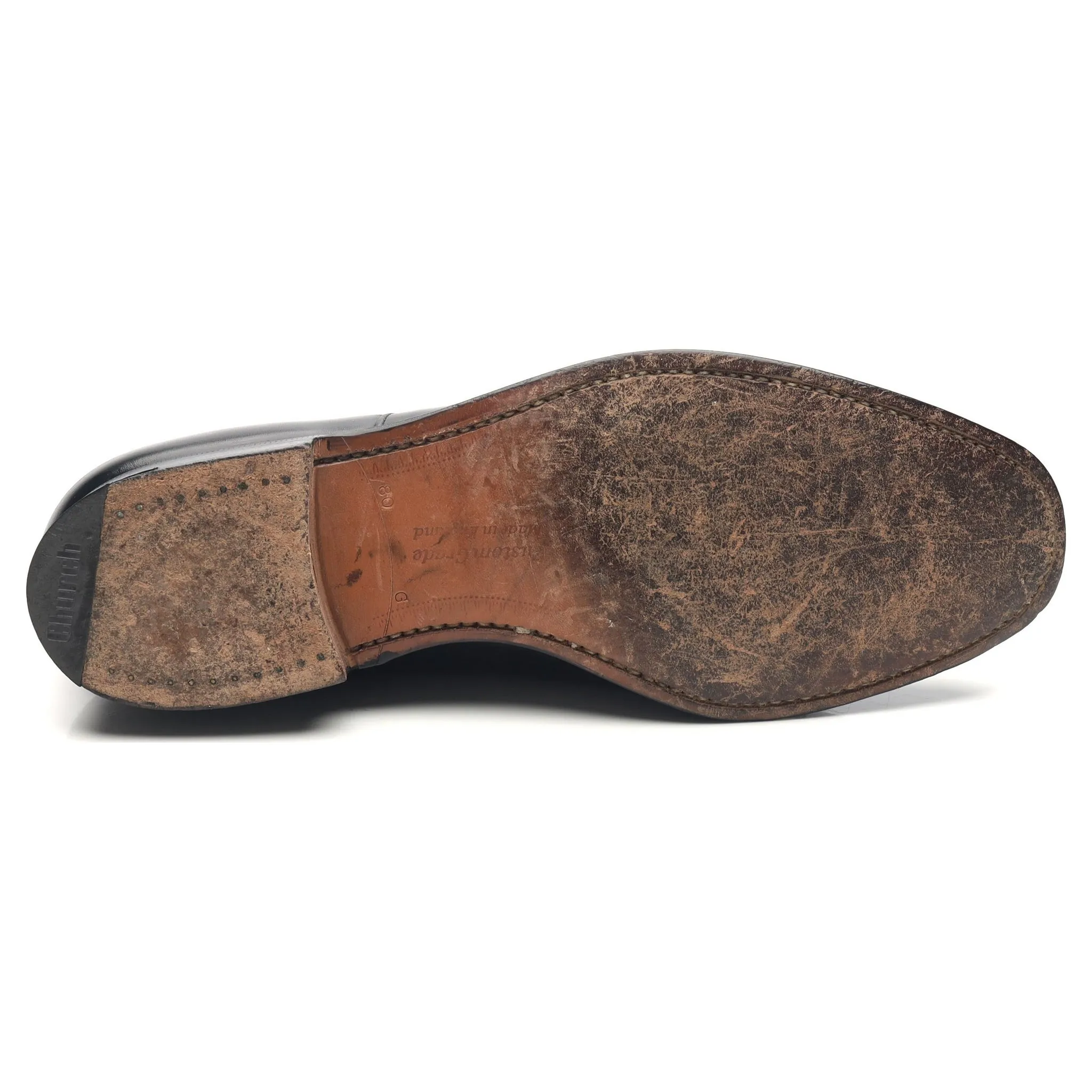 'Consul' Black Leather Oxford UK 8 G