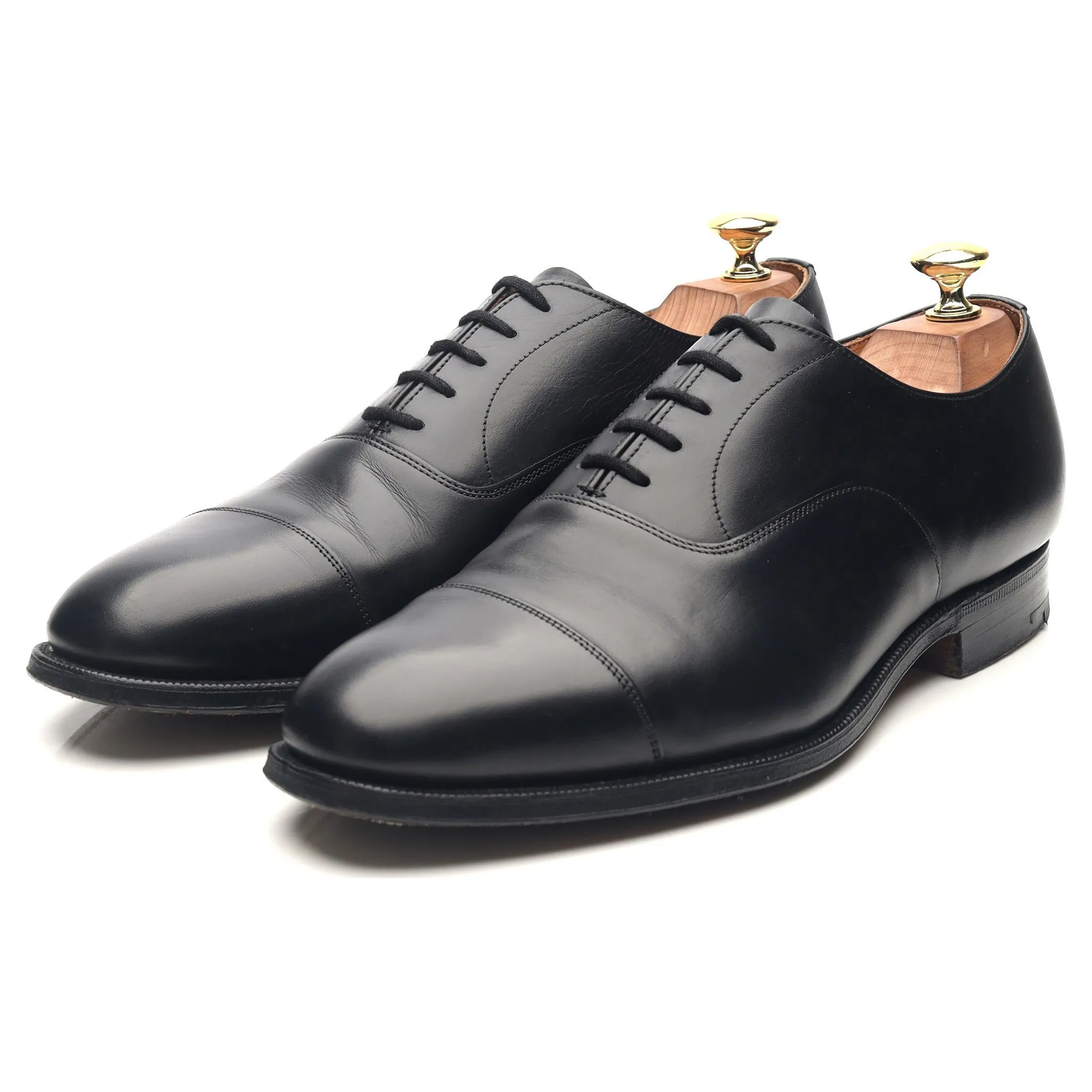 'Consul' Black Leather Oxford UK 8 G