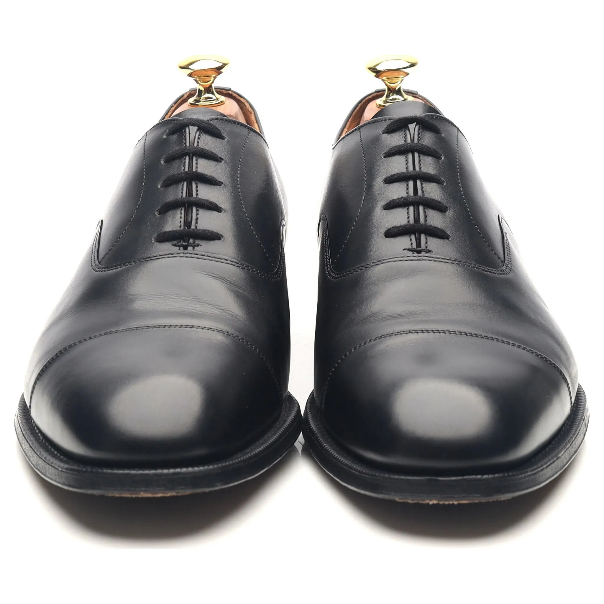 'Consul' Black Leather Oxford UK 8 G