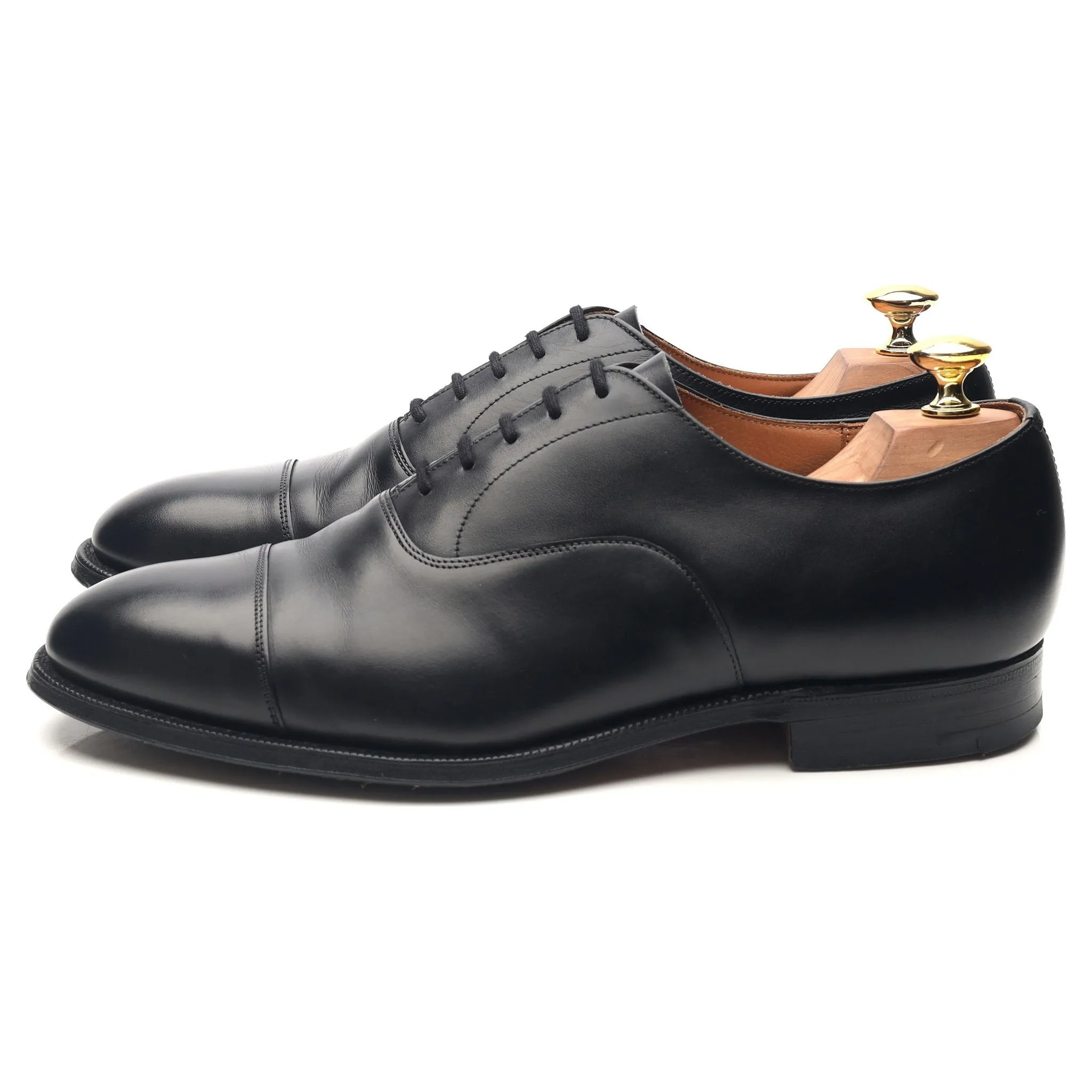 'Consul' Black Leather Oxford UK 8 G