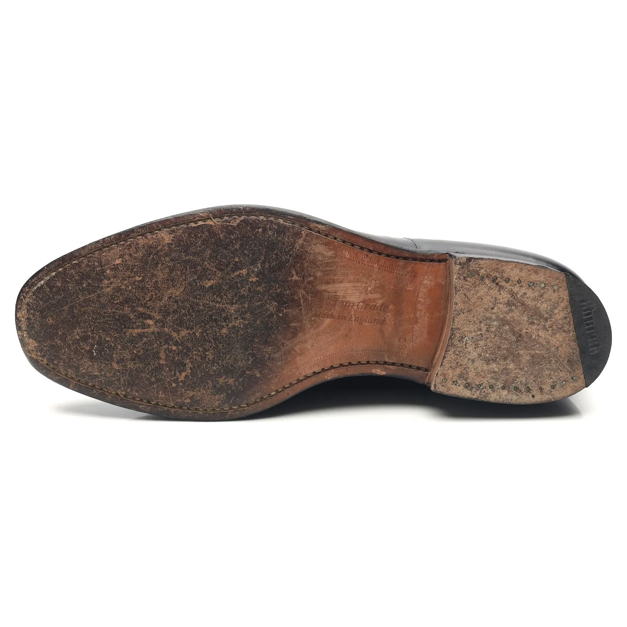 'Consul' Black Leather Oxford UK 8 G