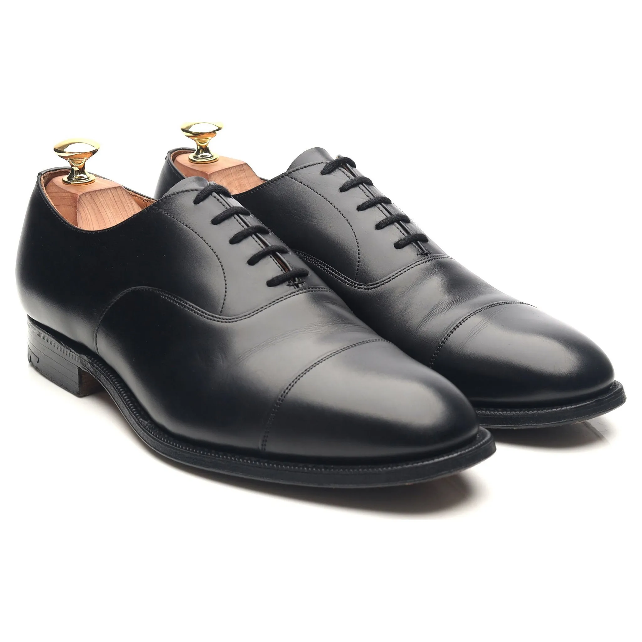 'Consul' Black Leather Oxford UK 8 G