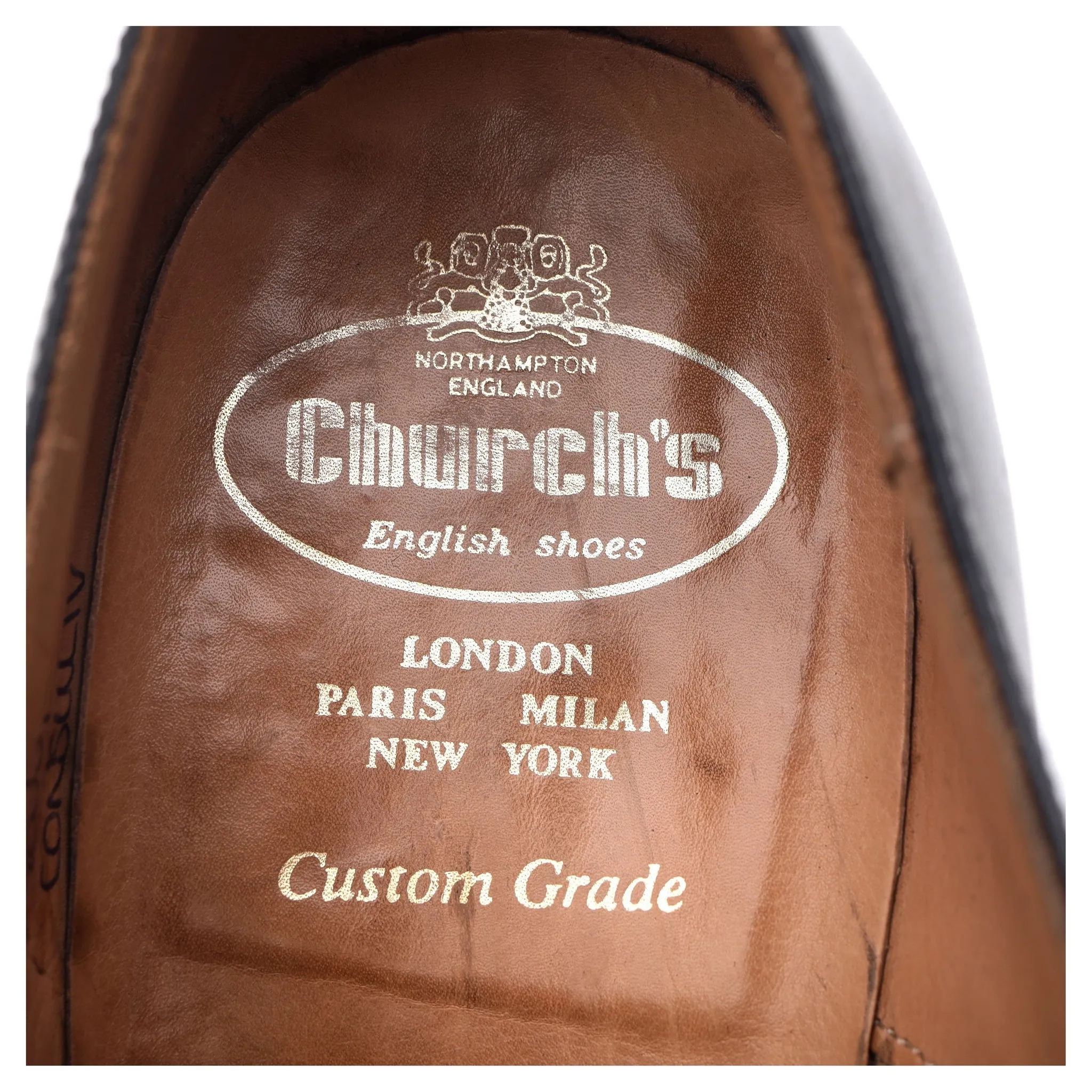 'Consul' Black Leather Oxford UK 8 G