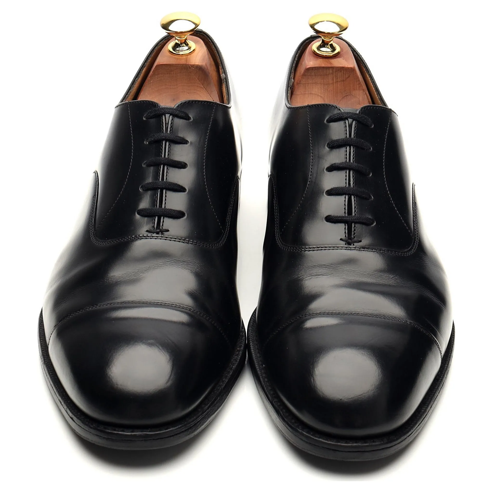'Consul' Black Leather Oxford UK 8.5 H