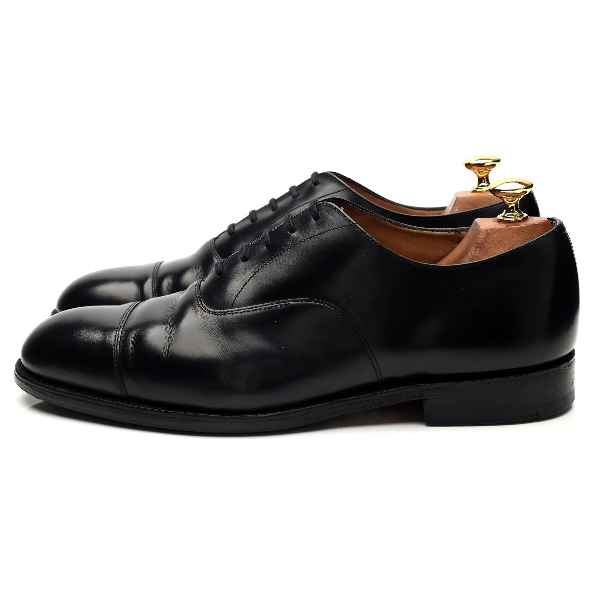 'Consul' Black Leather Oxford UK 8.5 H