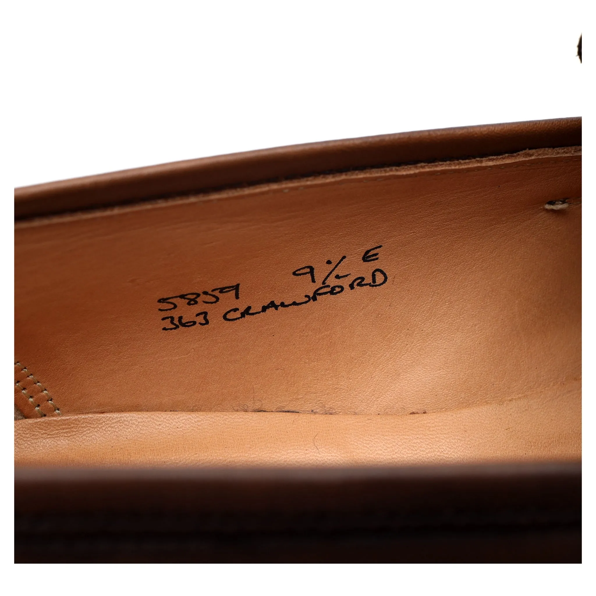 'Crawford' Dark Brown Leather Loafers UK 9.5 E
