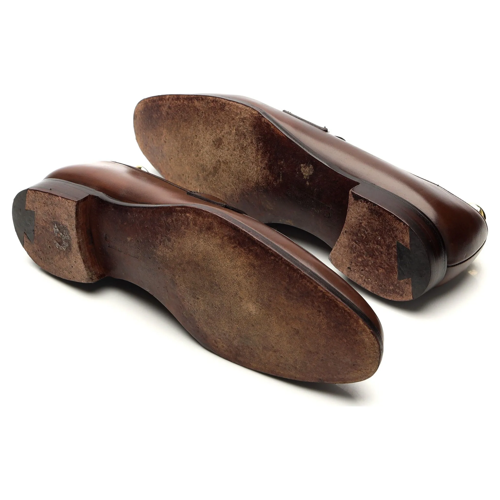 'Crawford' Dark Brown Leather Loafers UK 9.5 E