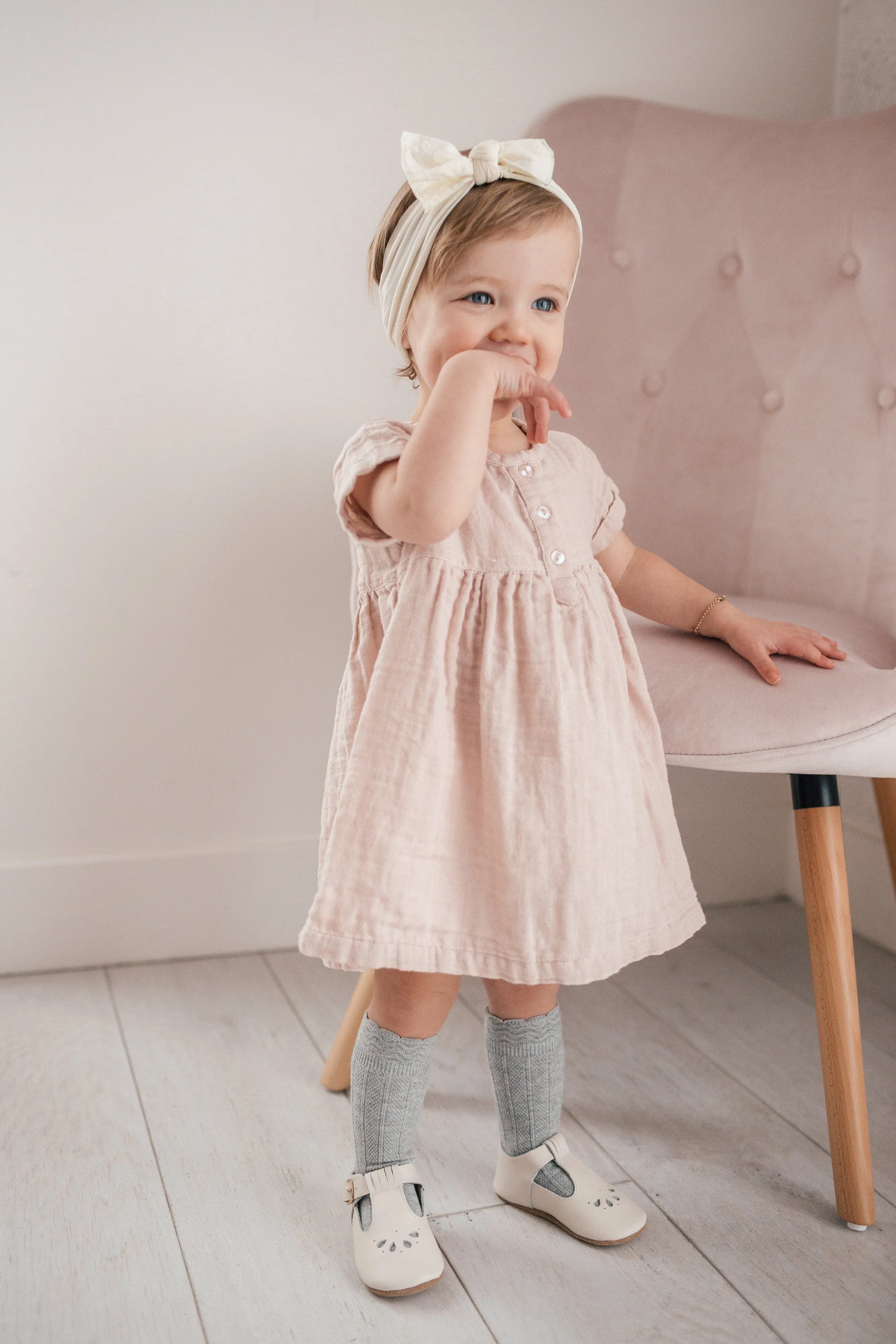Cream - Daisy T-Bar - US Size 1-5 - Soft Sole