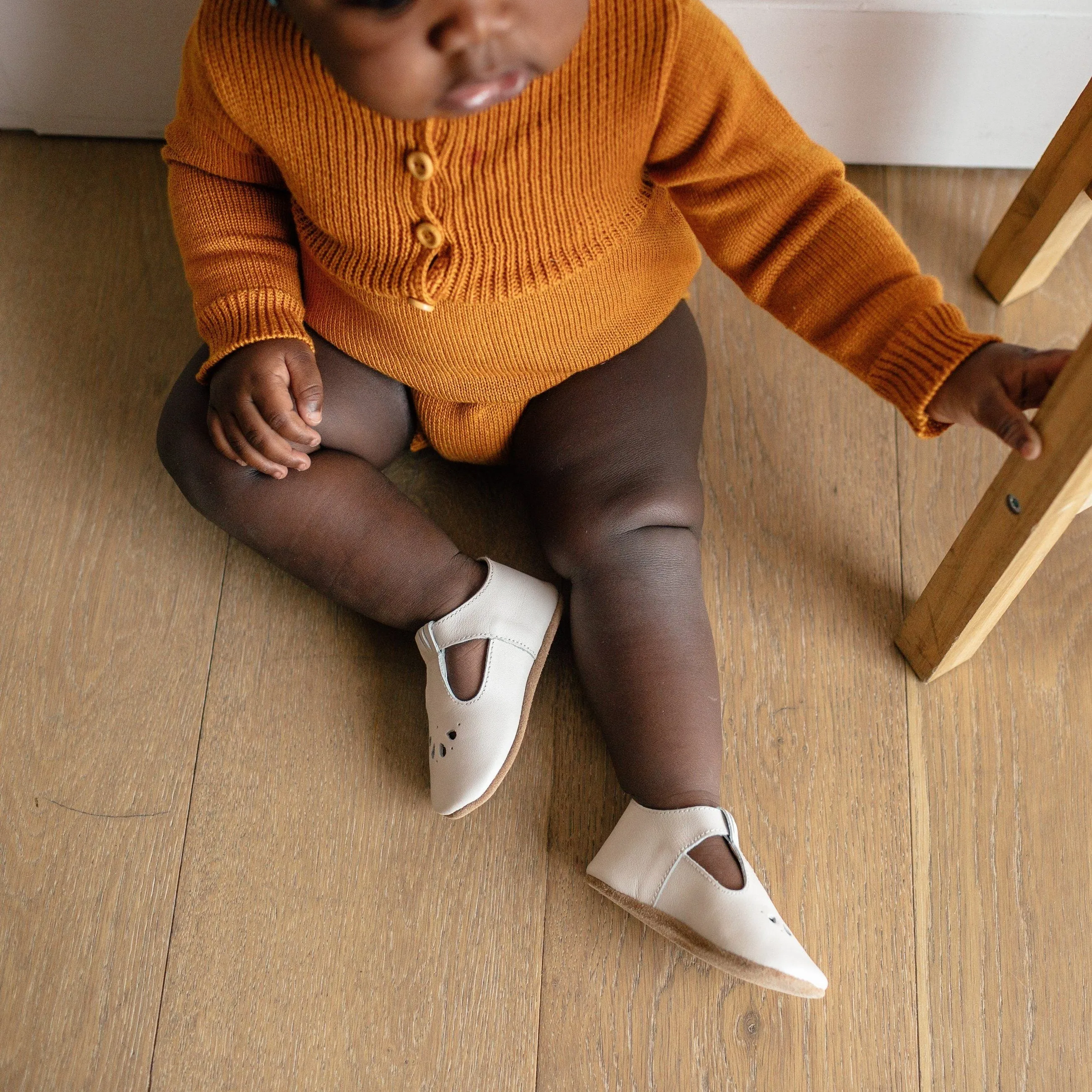 Cream - Daisy T-Bar - US Size 1-5 - Soft Sole