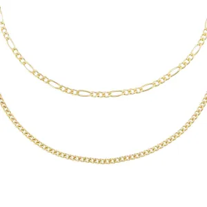 Cuban x Figaro Anklet Combo Set