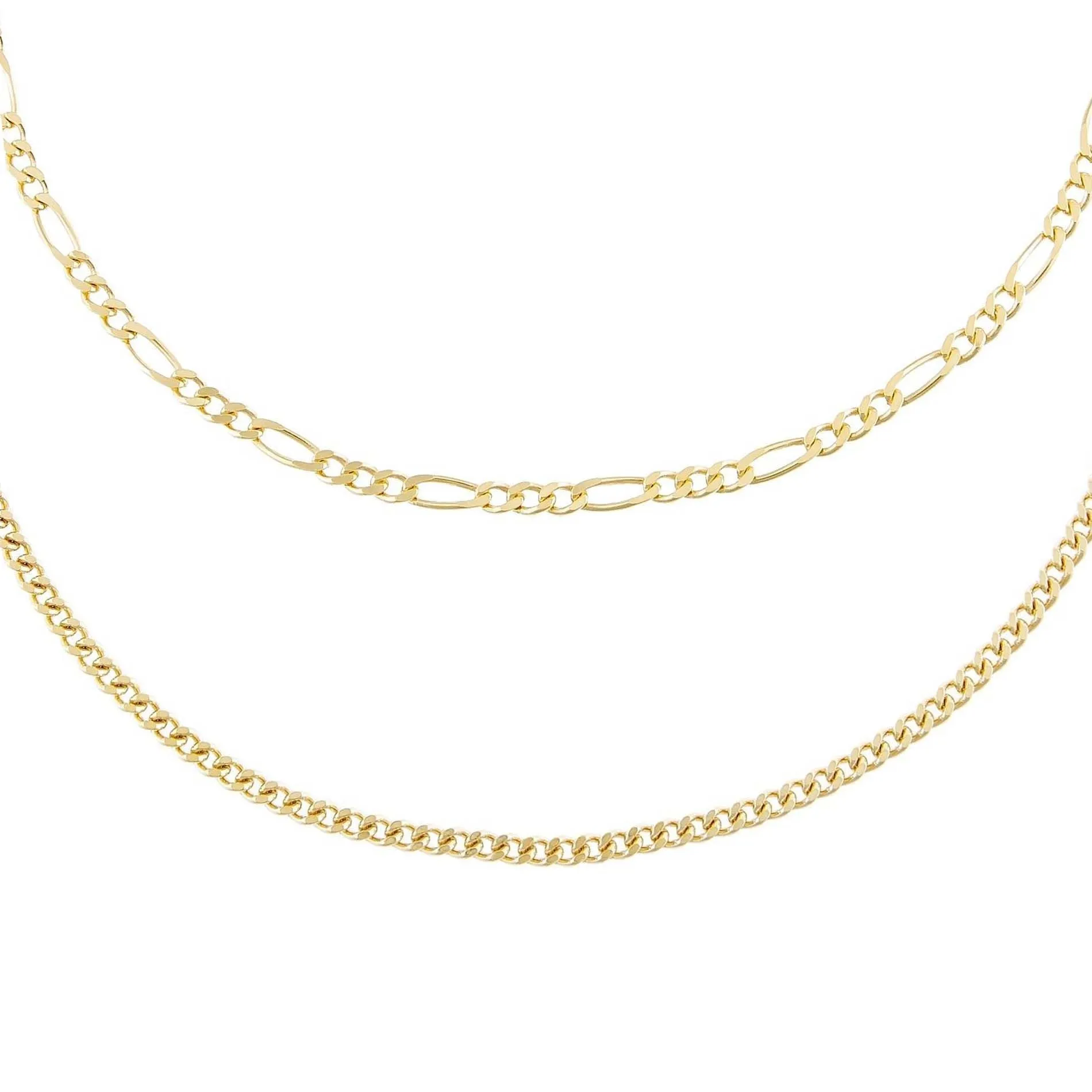 Cuban x Figaro Anklet Combo Set