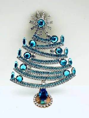 Czech Rhinestone Christmas Tree Decoration #322