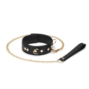 Dark Secret Leather Collar with Leash