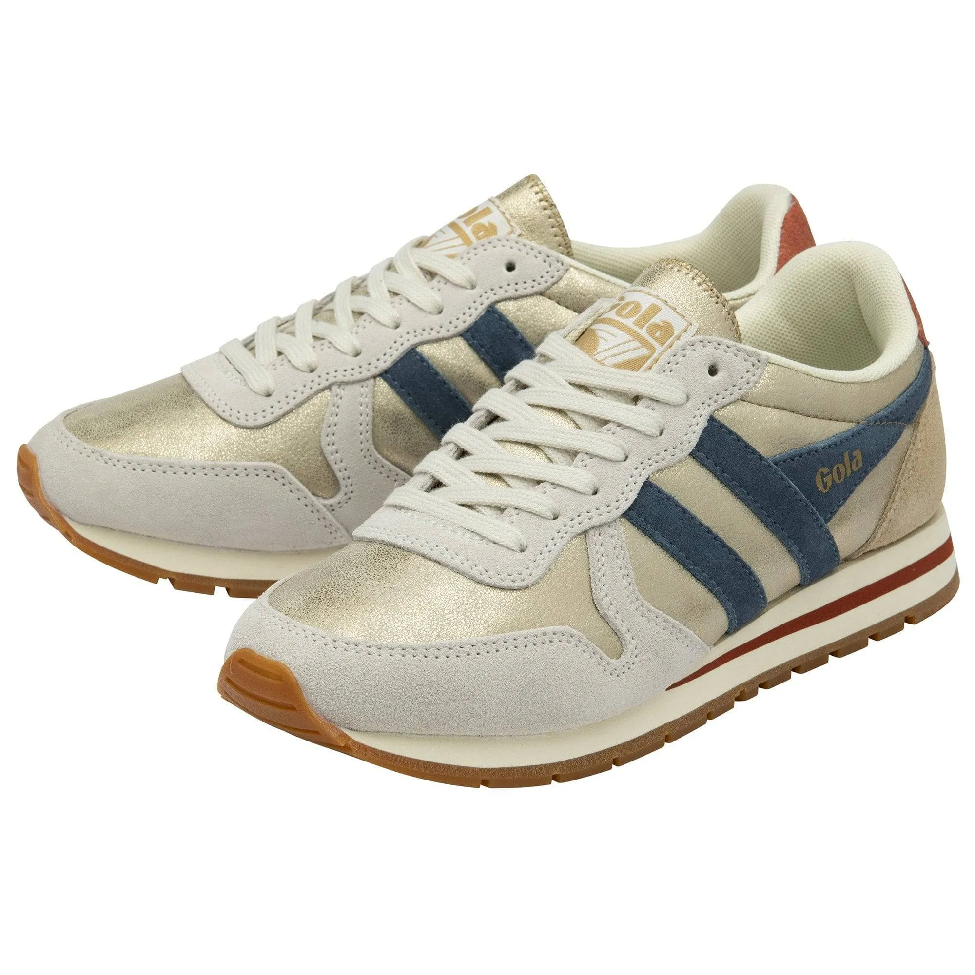 Daytona Blaze Sneaker by Gola | Gold/Ink/Orange Spice