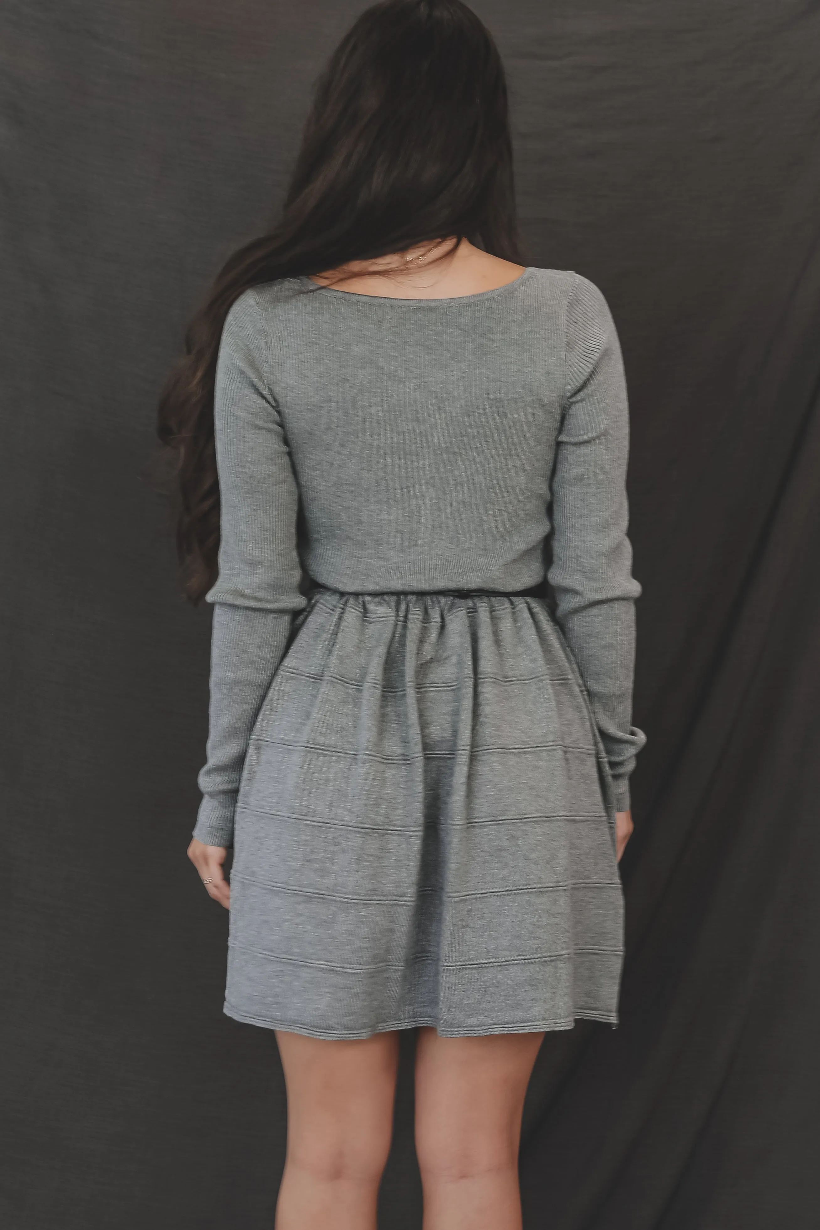 DEAL Girlll You Make That Look Good Gray Sweater Dress