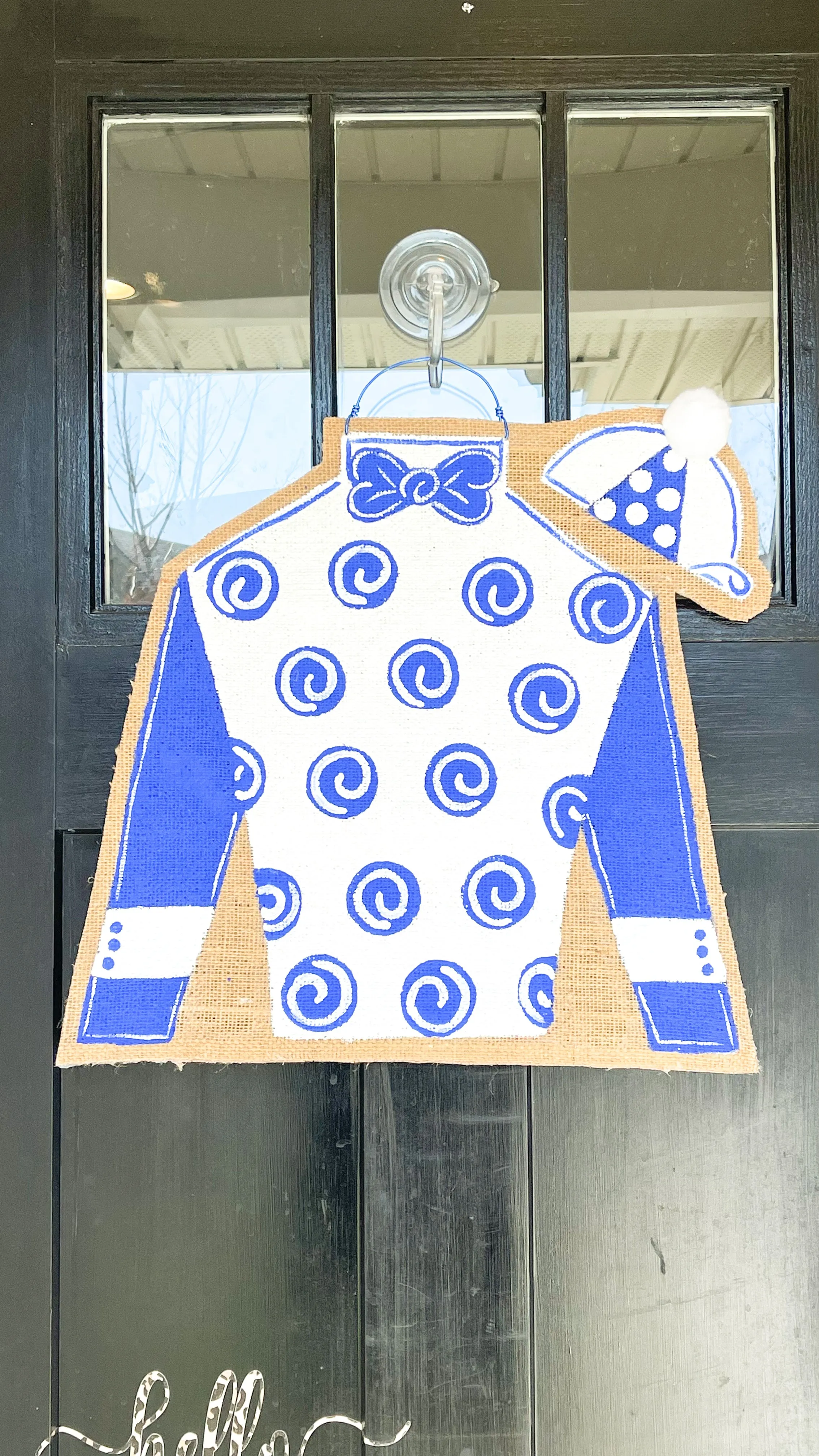Derby Silk Door Hanger in Royal Blue