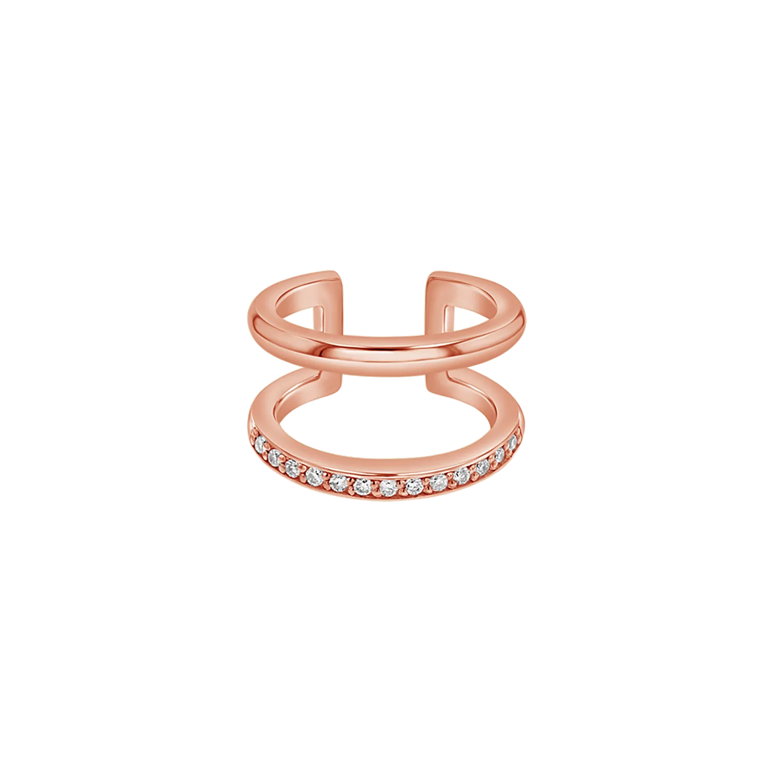 Diamond Pave Open Band Ear Cuff
