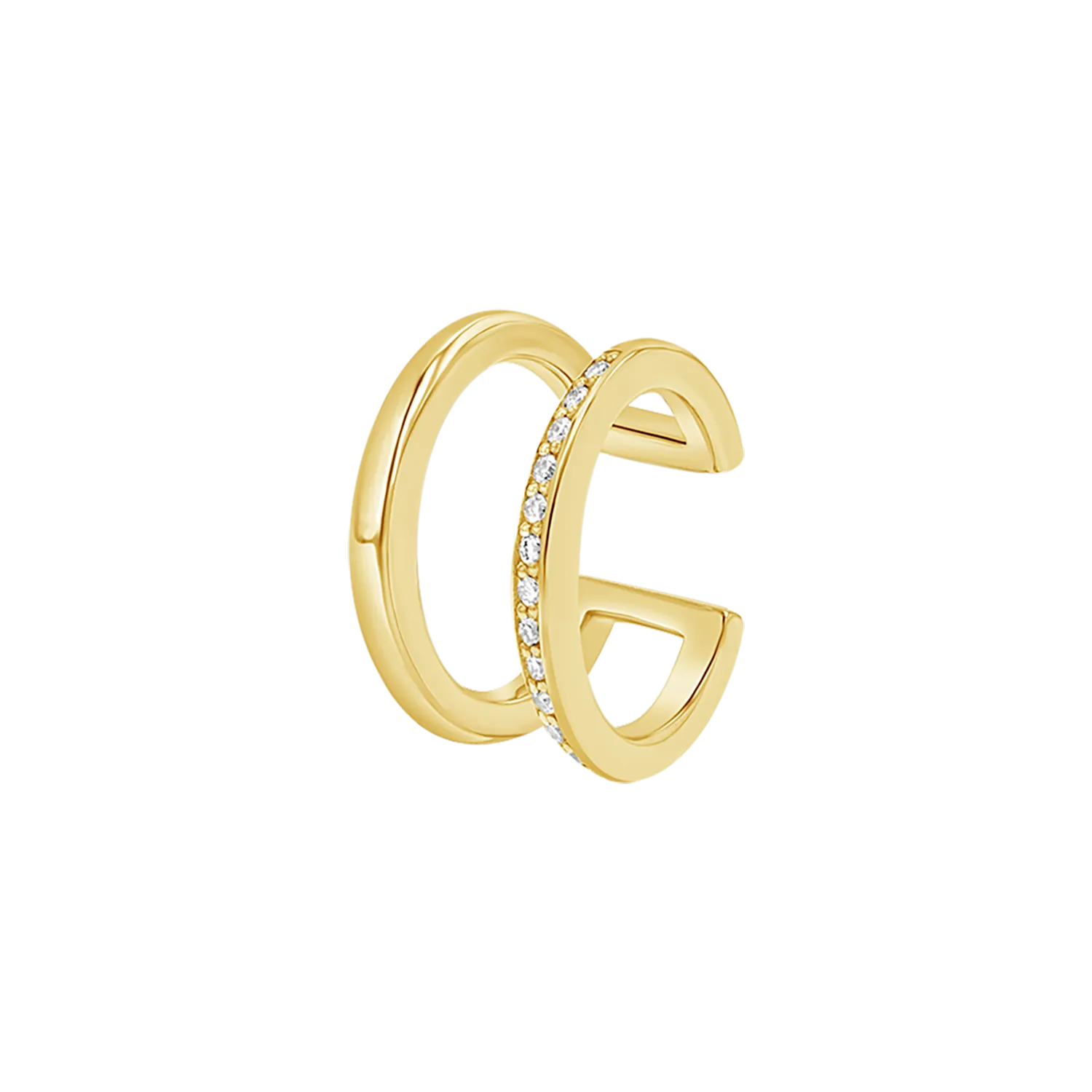 Diamond Pave Open Band Ear Cuff