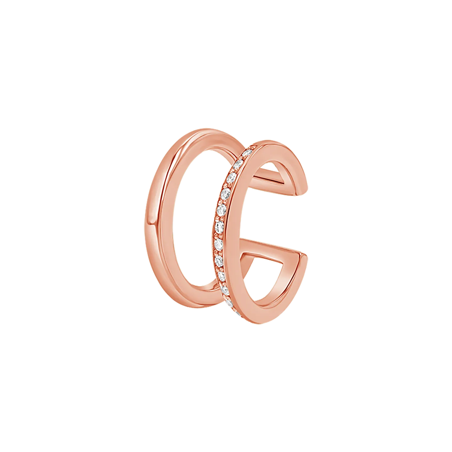 Diamond Pave Open Band Ear Cuff