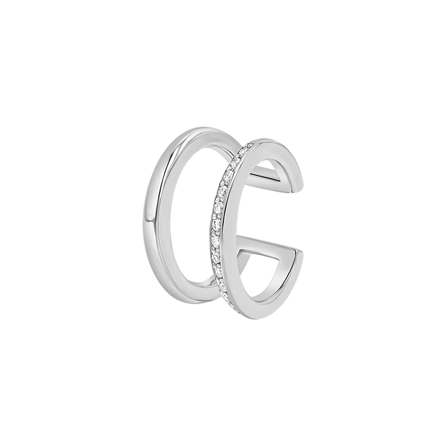 Diamond Pave Open Band Ear Cuff