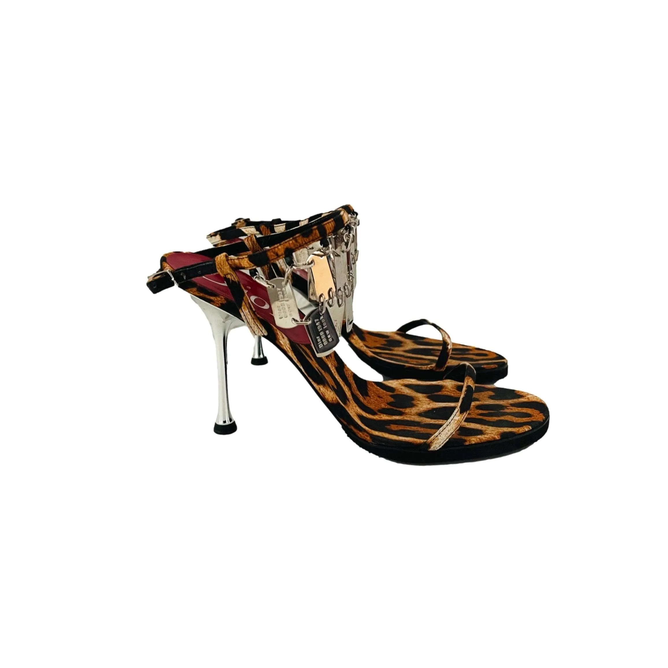 Dior Cheetah Silver Charm Heels