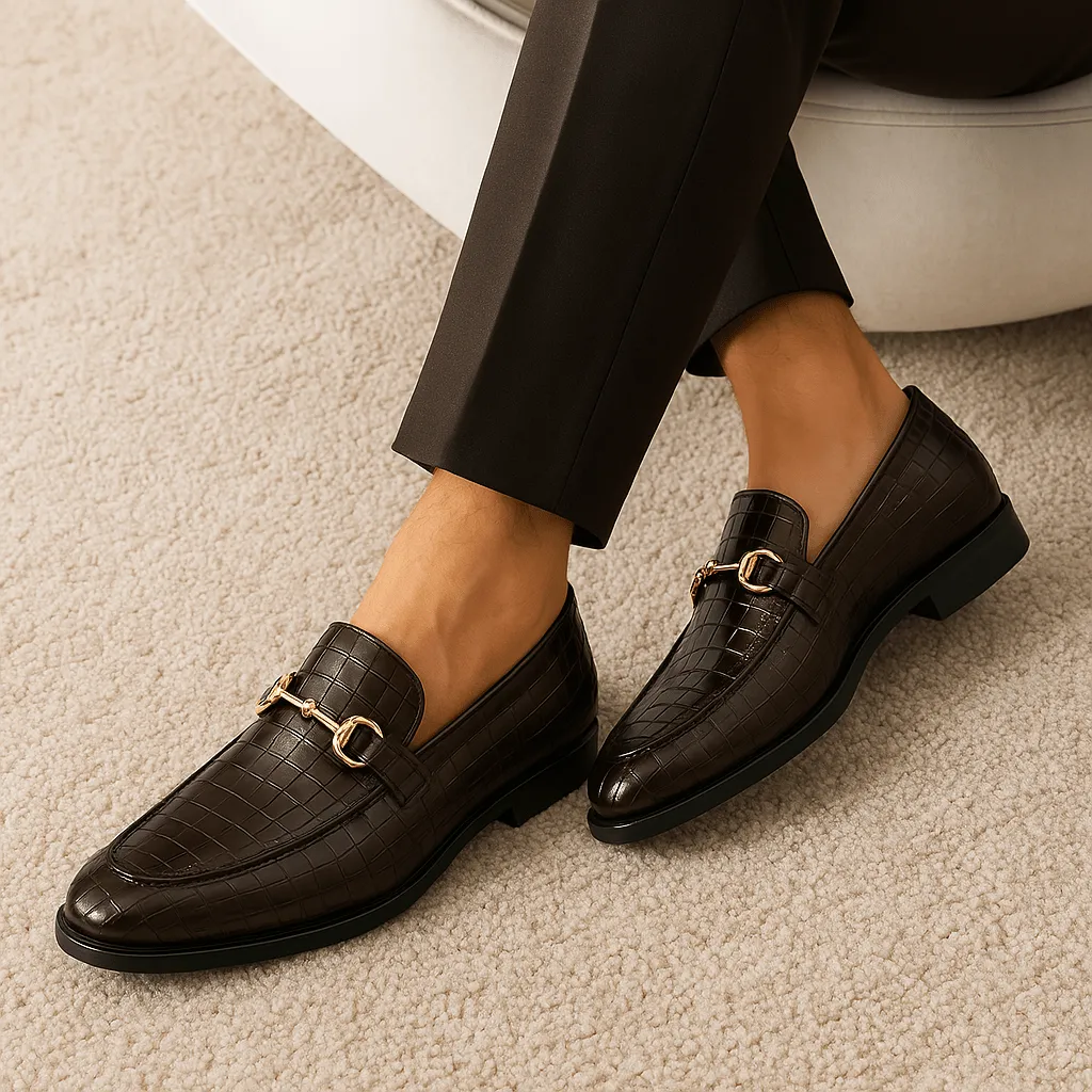 Domoir | Alligator Print Loafers