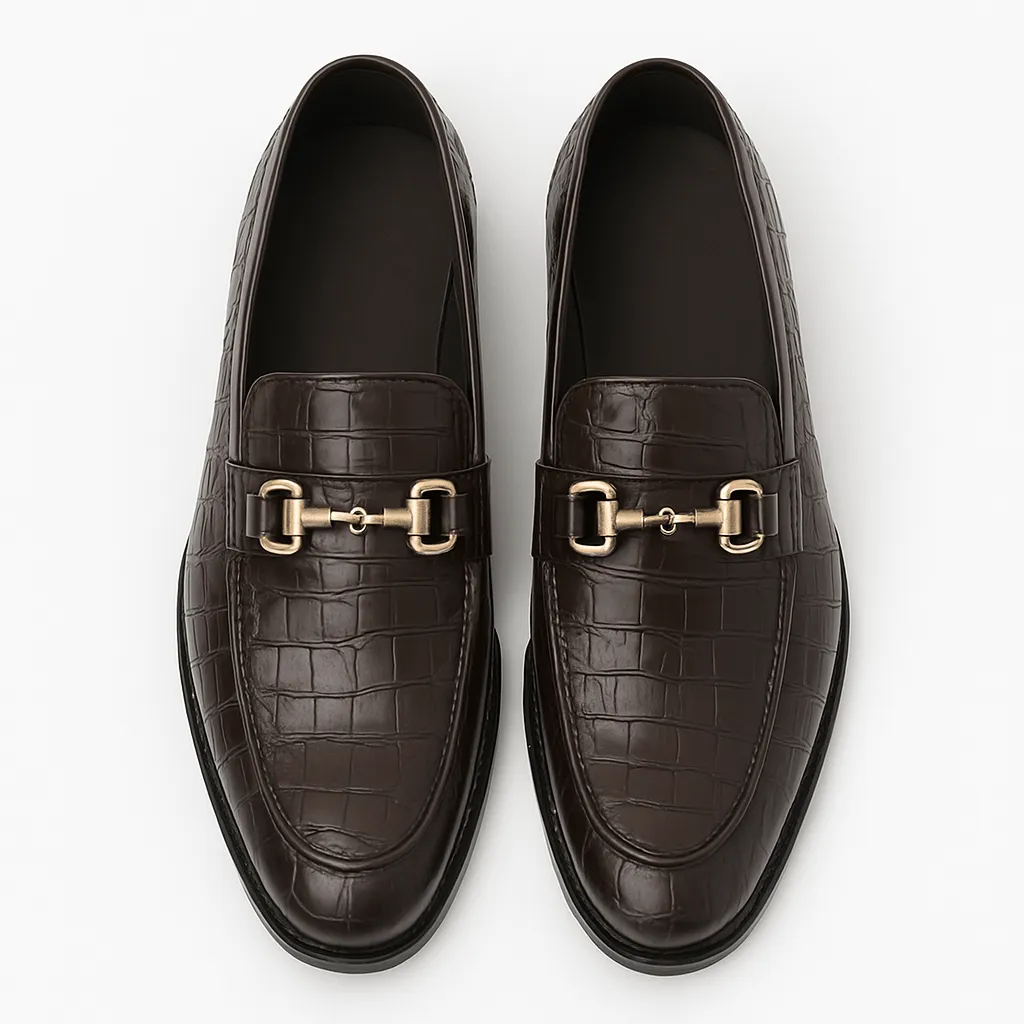 Domoir | Alligator Print Loafers