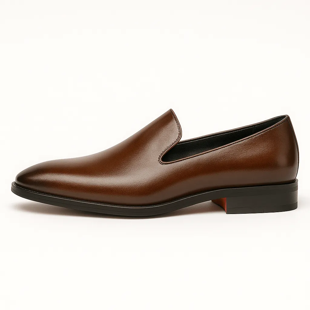 Domoir | Signature Red Sole Leather Loafers