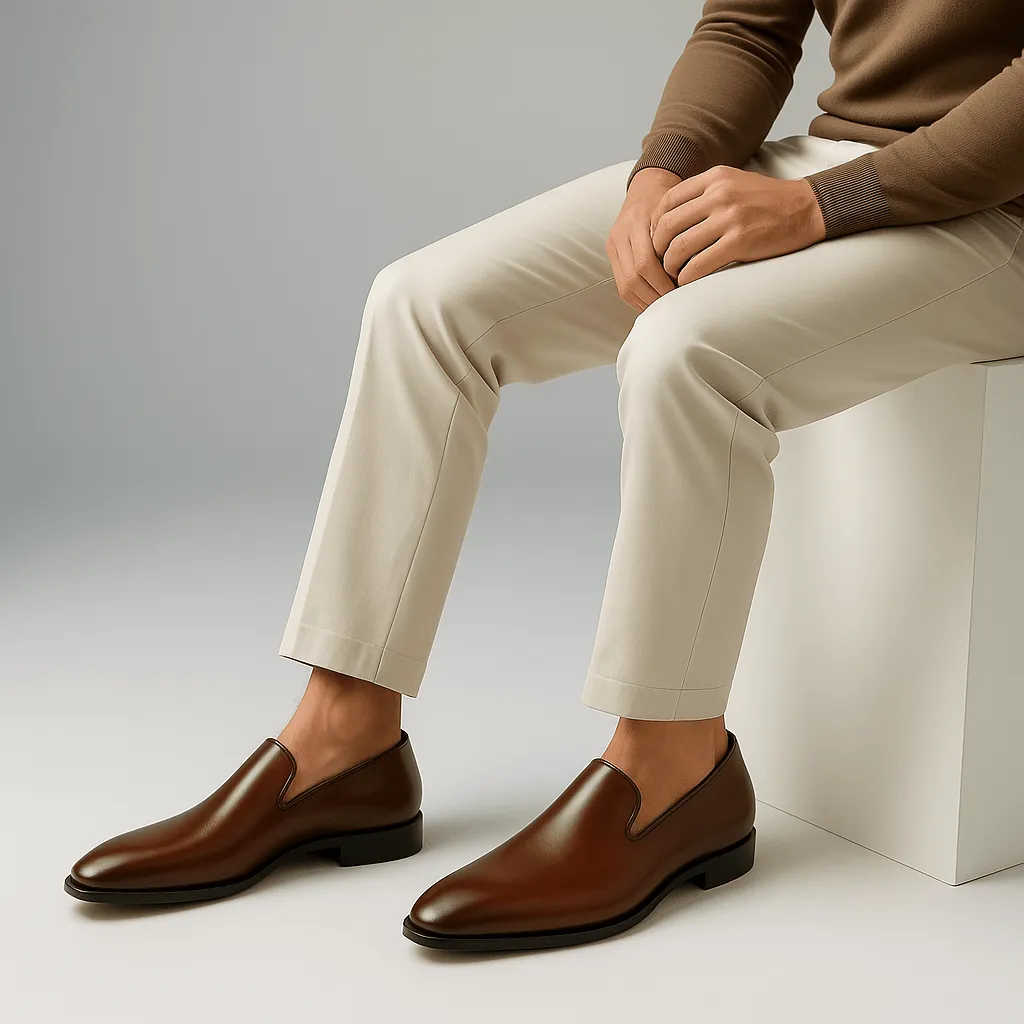 Domoir | Signature Red Sole Leather Loafers
