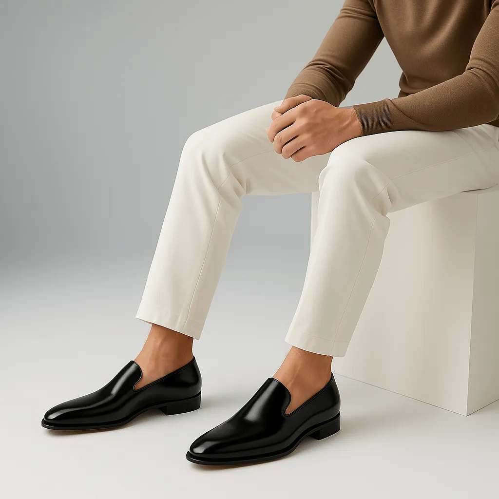 Domoir | Signature Red Sole Leather Loafers