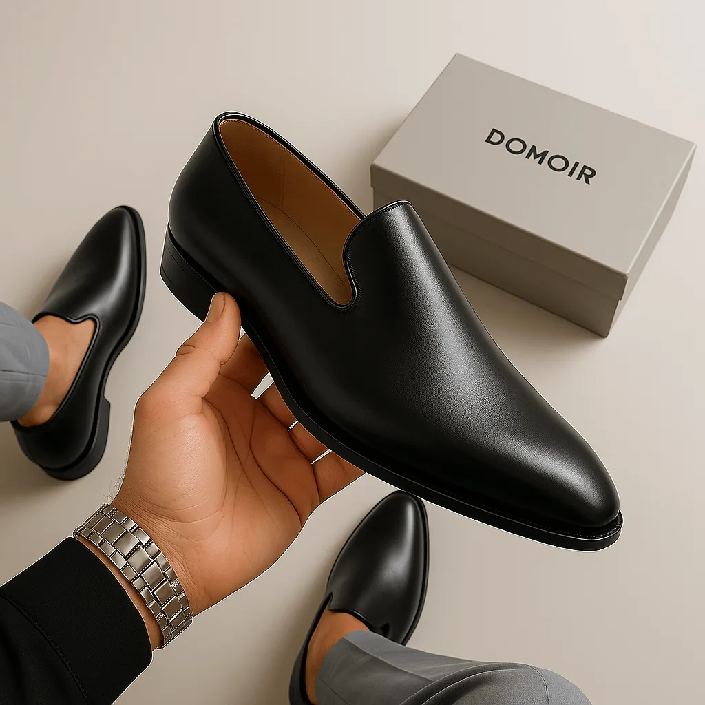 Domoir | Signature Red Sole Leather Loafers