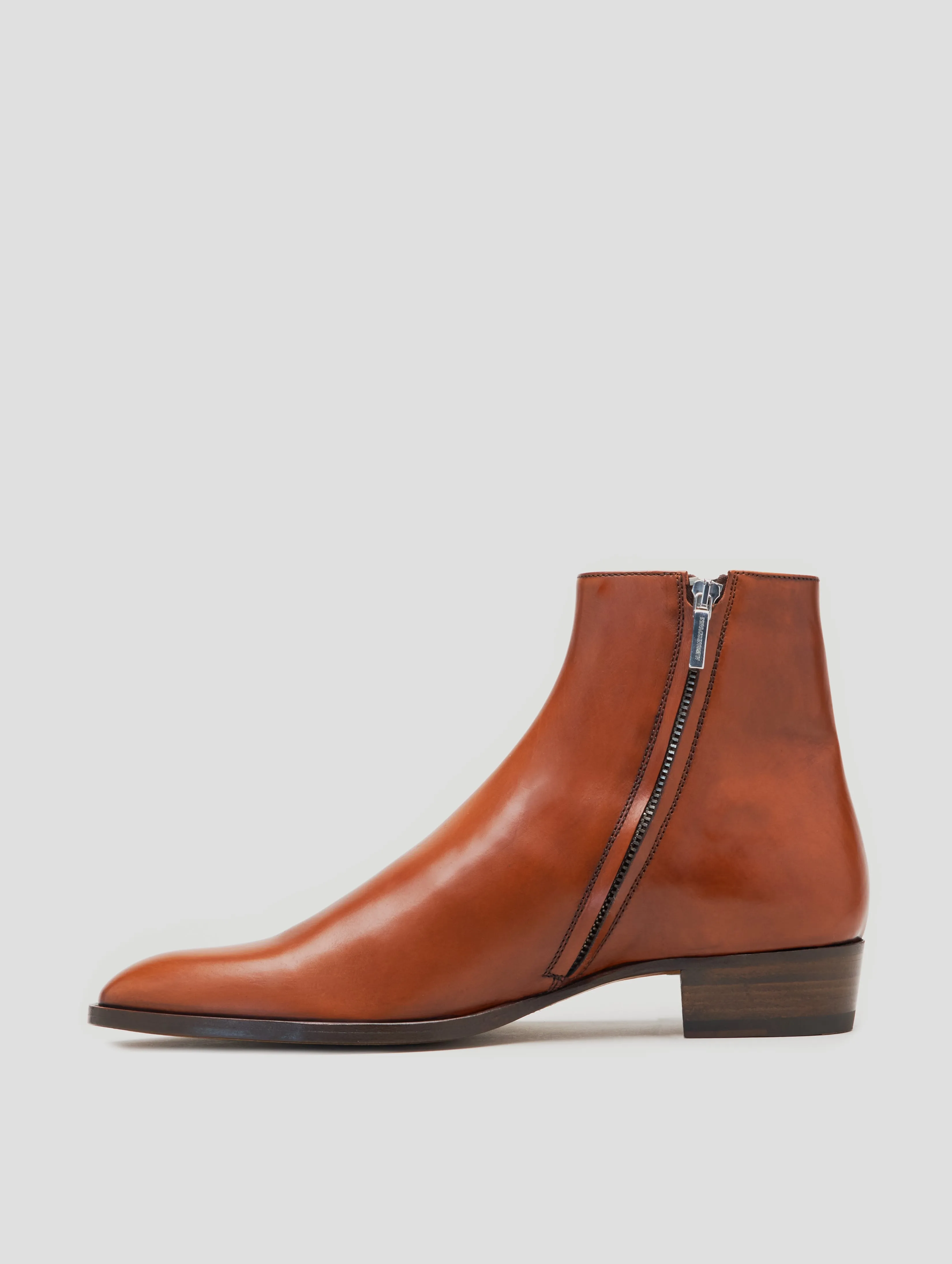 DYLAN 30MM ANKLE BOOT IN BRICK CALFSKIN