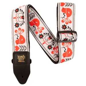Ernie Ball Jacquard Strap - Red Bird Winter