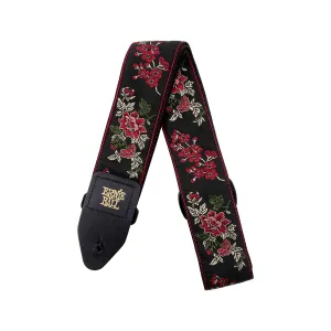 Ernie Ball Red Rose Jacquard Guitar Strap