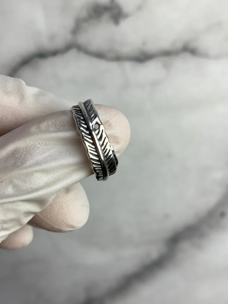Feather Vintage Adjustable Ring for Women Men