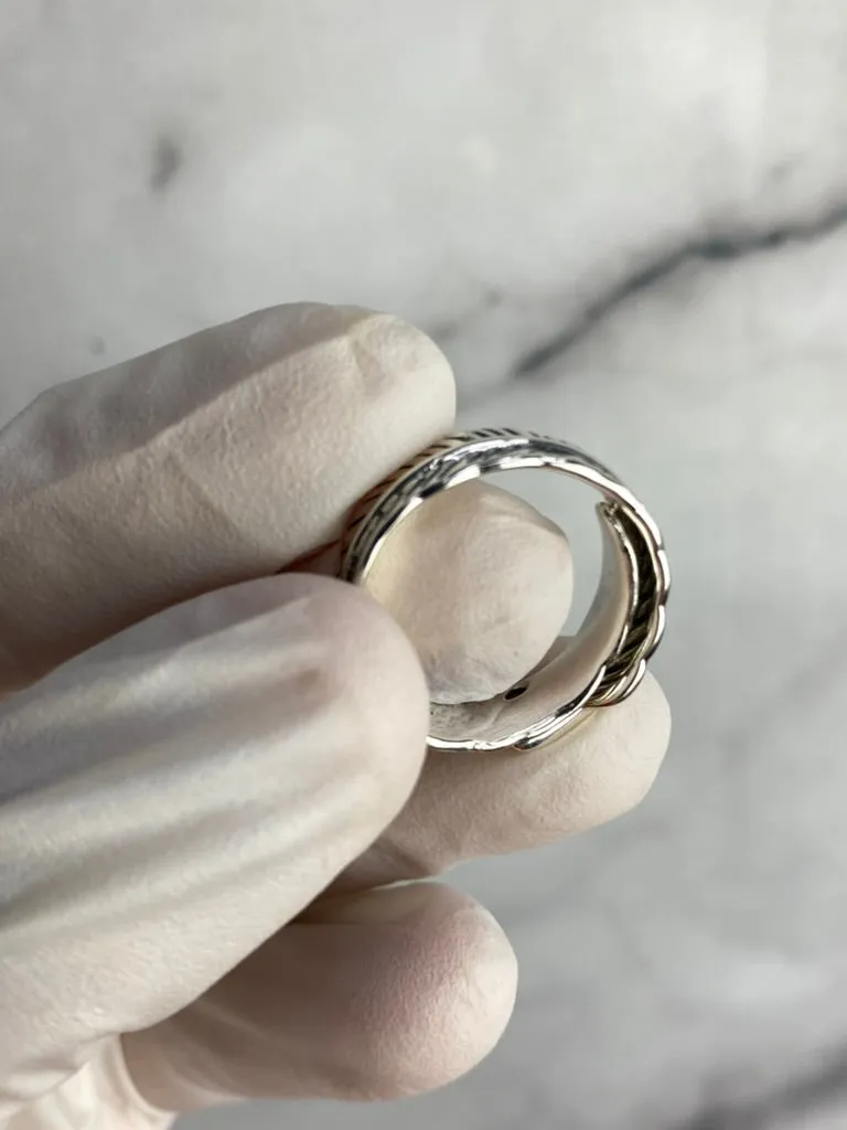 Feather Vintage Adjustable Ring for Women Men