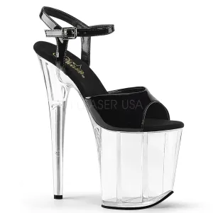 FLAMINGO-809  Black Patent/Clear