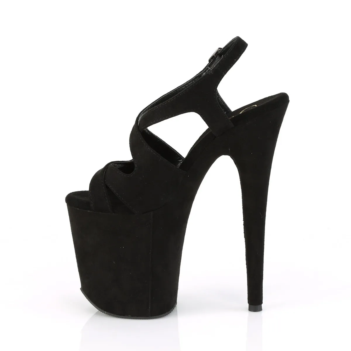 FLAMINGO-831FS  Black Faux Suede/Black Faux Suede