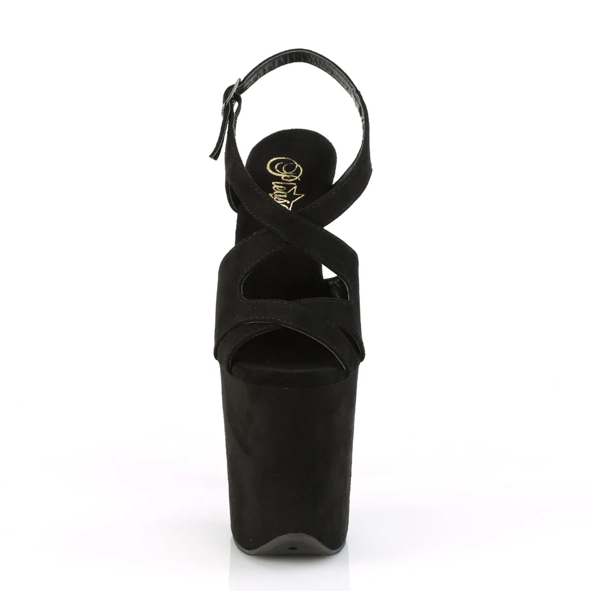 FLAMINGO-831FS  Black Faux Suede/Black Faux Suede