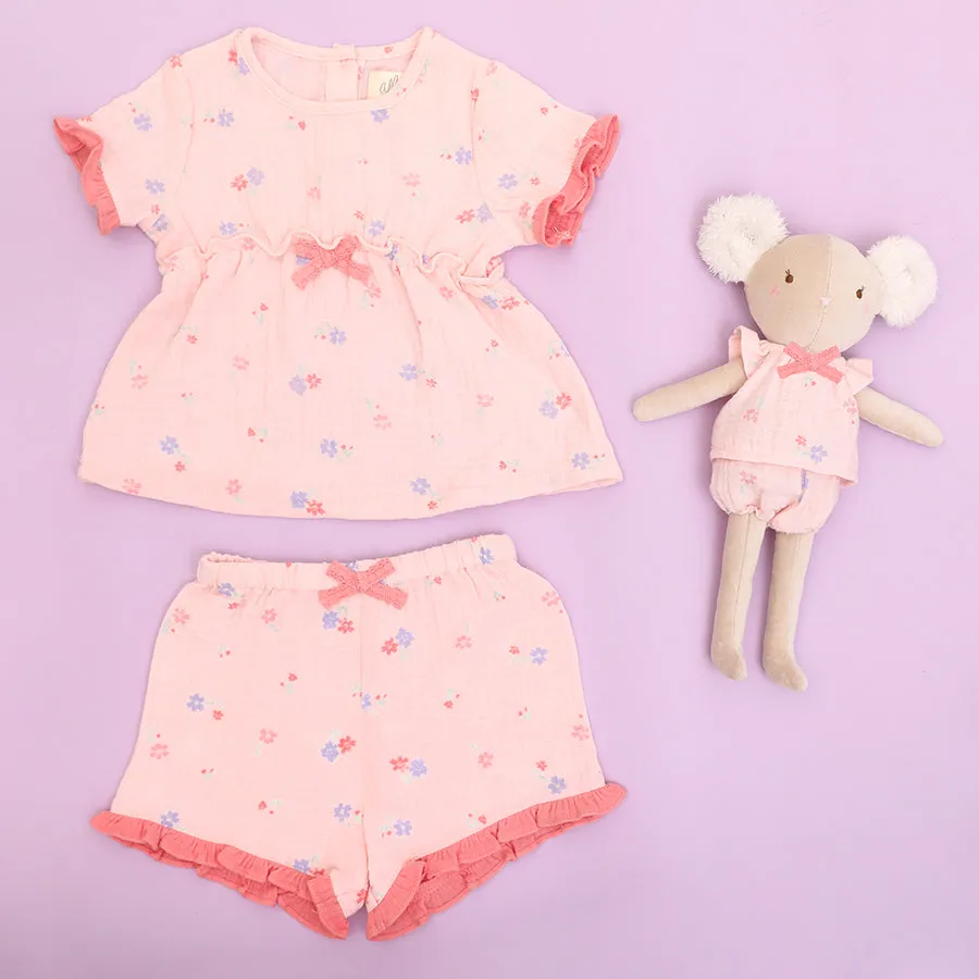 Floral Bloom Gauze Print Set