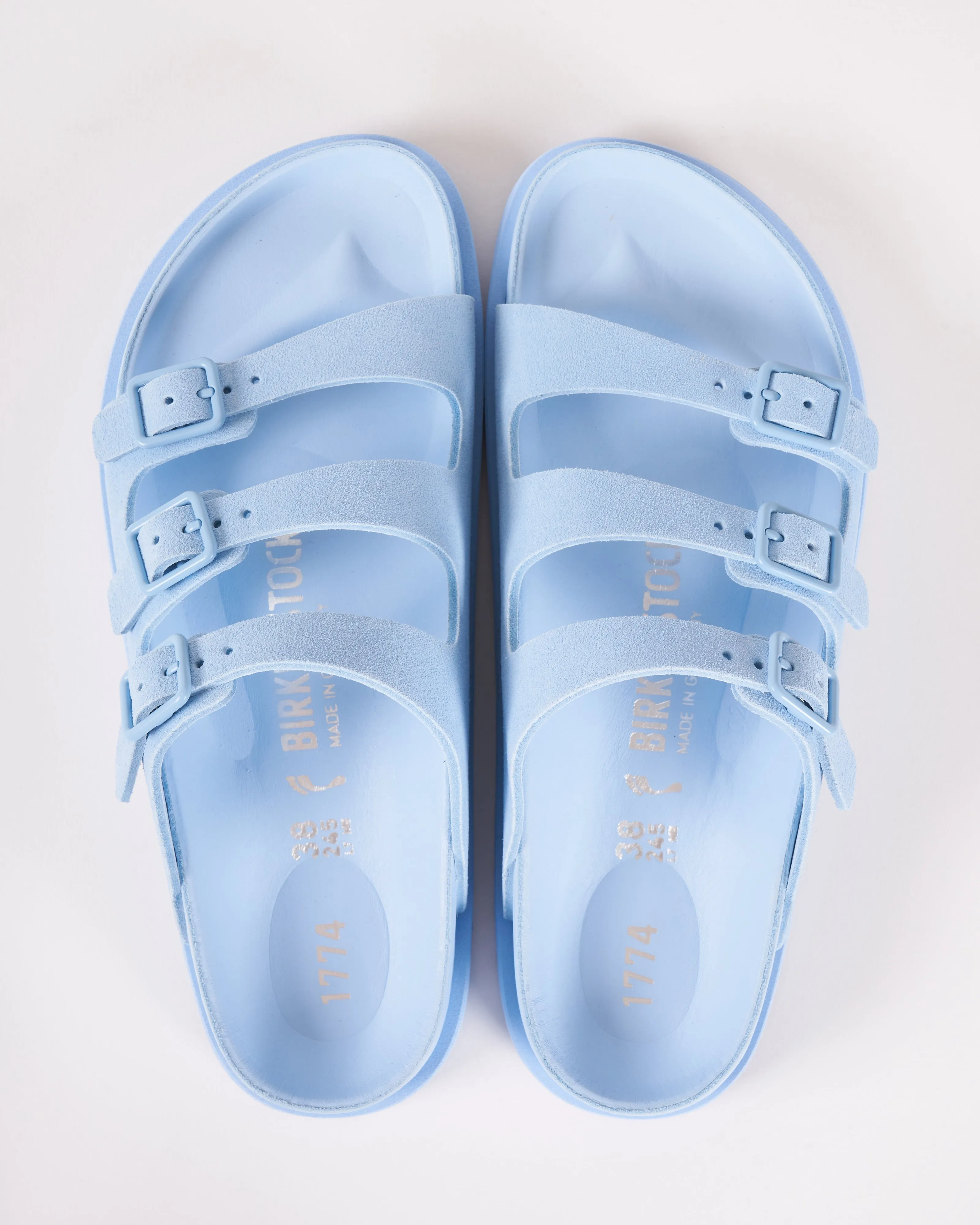 florida suede sandal - powder blue