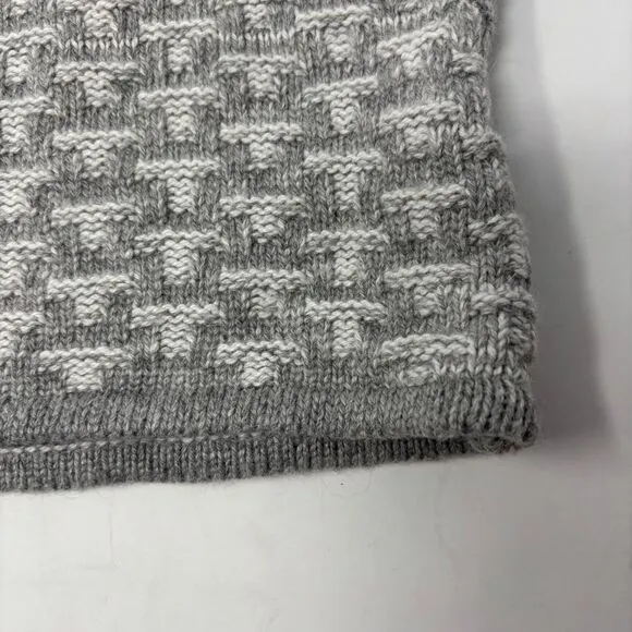 For‎ Love &amp; Lemons Knitz Dress Women's Medium Grey White Chunky Knit Sweater