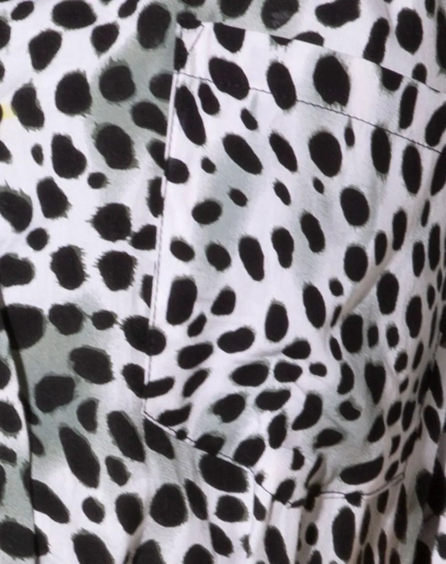 Fresia Dress in Dalmatian Black and White