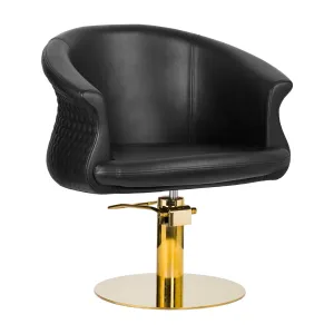 Gabbiano Hairdressing Chair Versal Gold Black