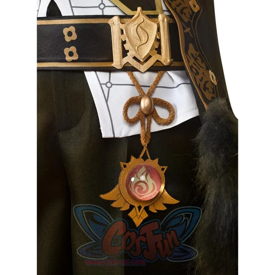 Genshin Impact Diluc Cosplay Costume Brown Version C00350