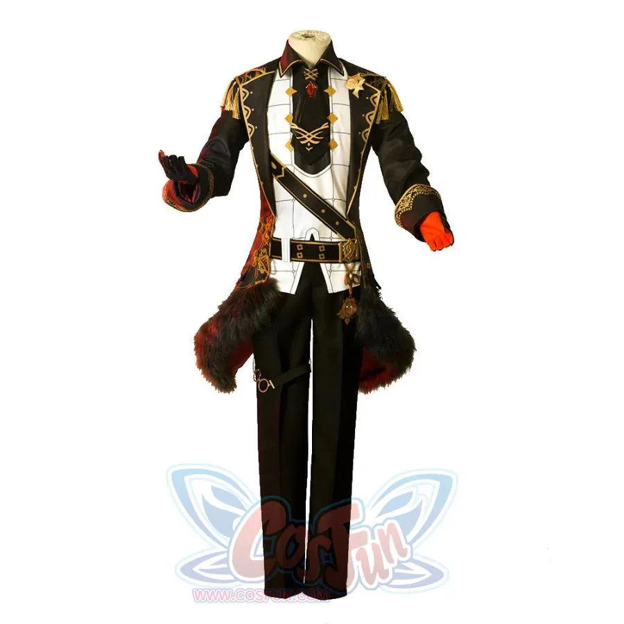 Genshin Impact Diluc Cosplay Costume Brown Version C00350