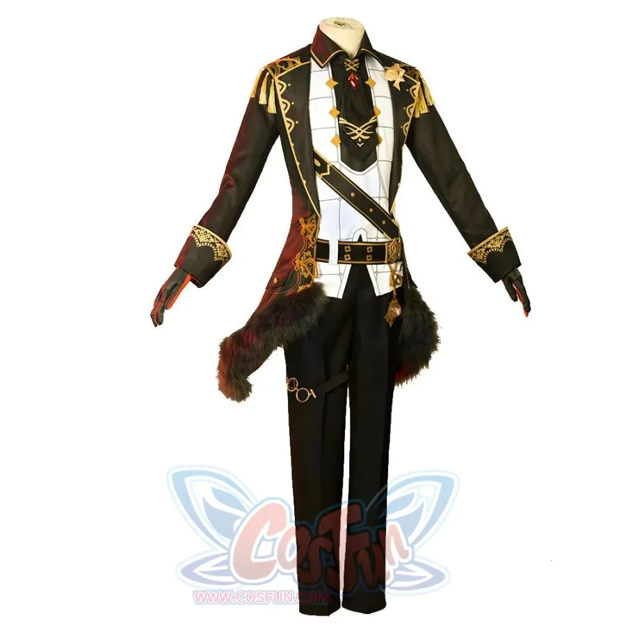 Genshin Impact Diluc Cosplay Costume Brown Version C00350
