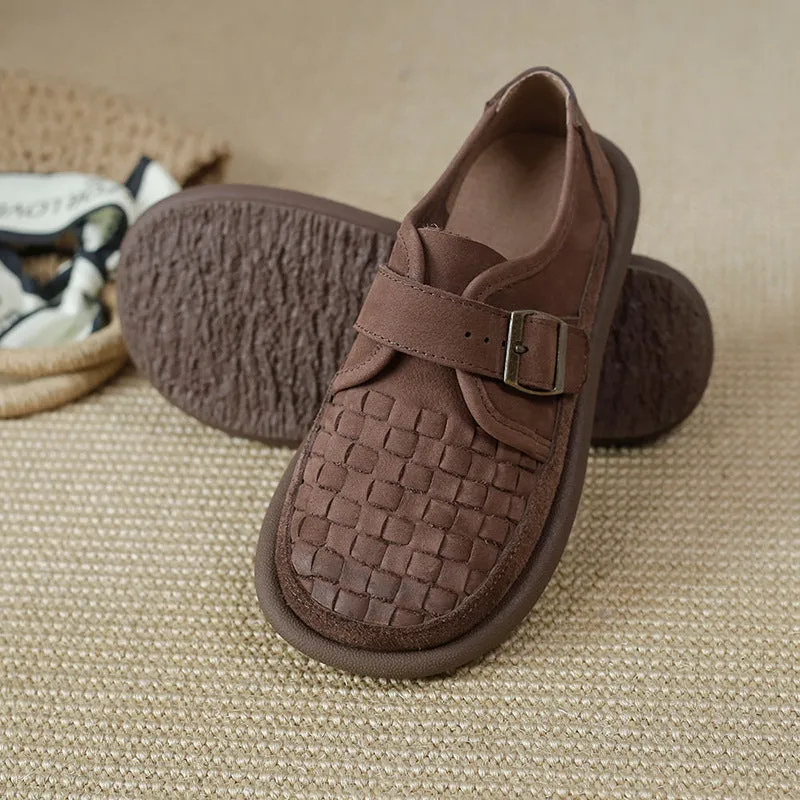 Genuine Leather Flat Soft Sole Shoes Soft and Comfortable Women's Shoes