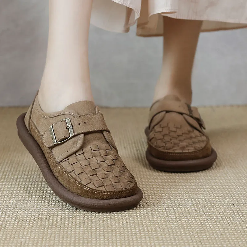 Genuine Leather Flat Soft Sole Shoes Soft and Comfortable Women's Shoes