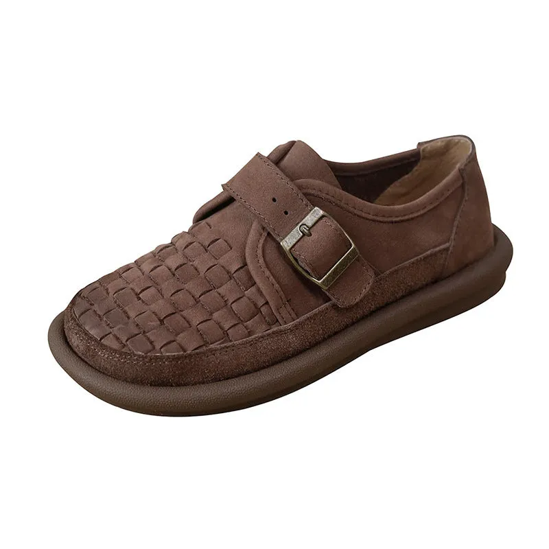 Genuine Leather Flat Soft Sole Shoes Soft and Comfortable Women's Shoes